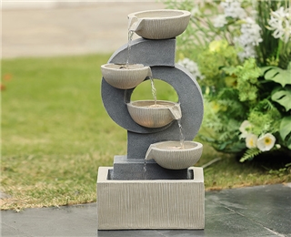 Geometric bowl fountain